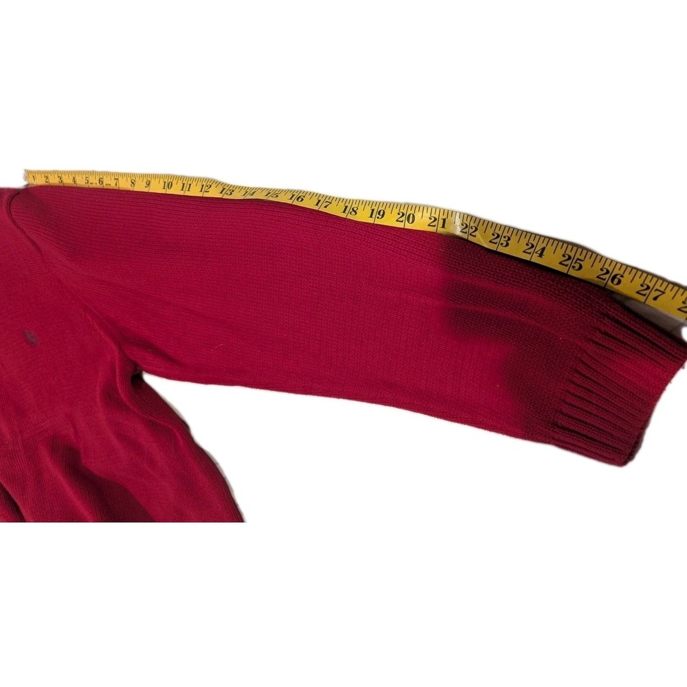 Chaps Men's Size XXL  1/4 Zip Pullover Knit Sweater Christmas Red - Picture 7 of 10
